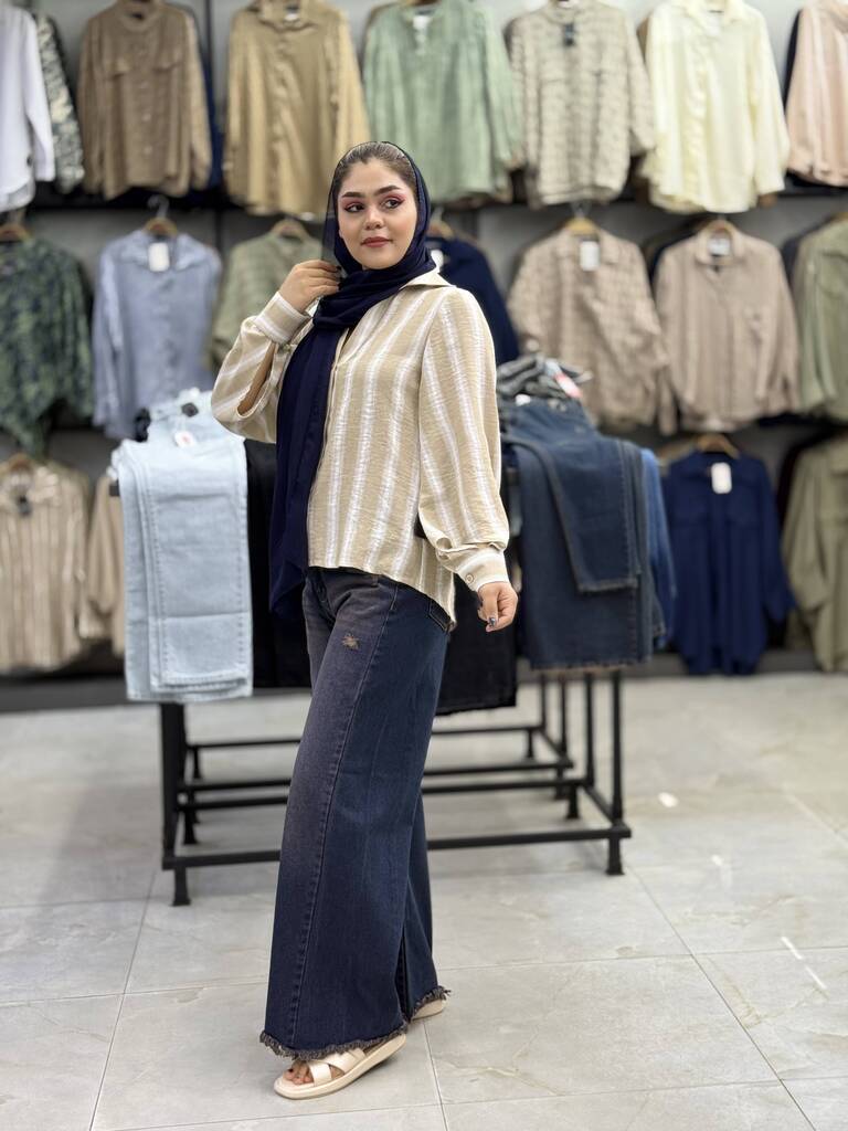 شومیز راه‌راه کد 2398